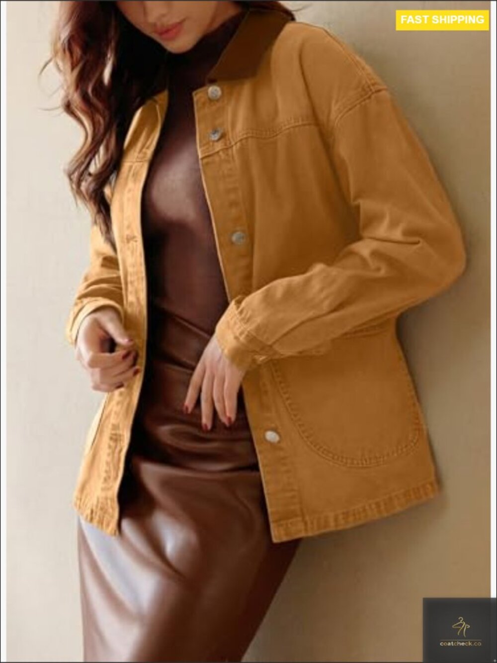 Oversized Denim Jacket Button Down Boyfriend Fit Casual Trendy Fall Spring Layer - Picture 3 of 7